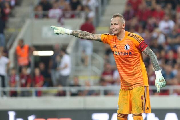 TRNAVA 31.07.2018 PILKA NOZNA II RUNDA ELIMINACYJNA LIGA MISTRZOW SEZON 2018 19: SPARTAK TRNAWA - LEGIA WARSZAWA--- UEFA CHAMPIONS LEAGUE SECOND QUALIFYING ROUND MATCH SPARTAK TRNAWA - LEGIA WARSZAWA NZ. ARKADIUSZ MALARZ (LEGIA) FOT. MICHAL CHWIEDUK FOKUSMEDIA.COM.PL NEWSPIX.PL --- Newspix.pl  180731CHW081