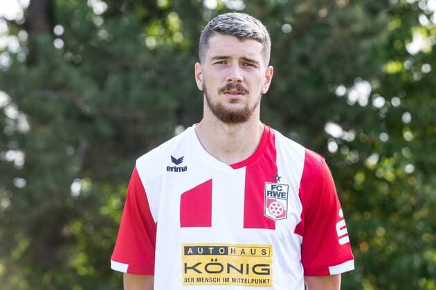 Erfurt 010818 Soccer Regional League FC Rot Weiss Erfurt Portraittermin Team picture Quentin Fouley