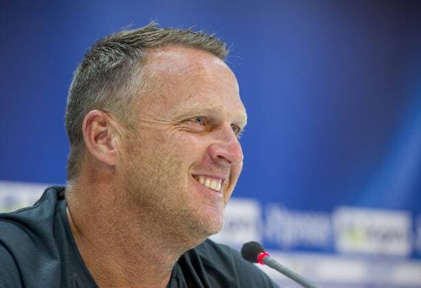 01-08-2018 VOETBAL: PERSCONFERENTIE EN TRAINING AZ: ALKMAAR John van den Brom, trainer AZ Foto: SCS Michel Utrecht xVIxVIxImagesx xSoenarxChamidxsportfotografiexIVx 11642778