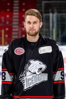 01 08 2018 Ice Hockey Season 2018 2019 DEL Press Release Thomas Sabo Ice Tigers Icetigers Nuremberg Portraits ThHa Luca Glaeser Glasses 98 Thomas Sabo Ice Tigers Portrait Single image