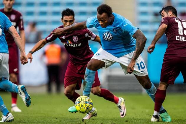 180801 Carlos Strandberg or Malmö FF during the UEFA Champions League qualifying match between Malmö FF and Cluj on August 1, 2018 in Malmö Photo Mathilda Ahlberg BILDBYR N Cop 178  Copyright: MATHILDAxAHLBERG BB180801MA078