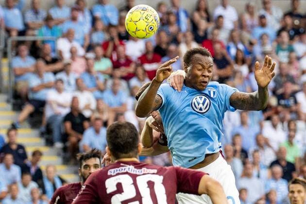 180801 Carlos Strandberg or Malmö FF during the UEFA Champions League qualifying match between Malmö FF and Cluj on August 1, 2018 in Malmö Photo Ludvig Thunman BILDBYR N code LT 35511  Copyright: LUDVIGxTHUNMAN BB180801LT111
