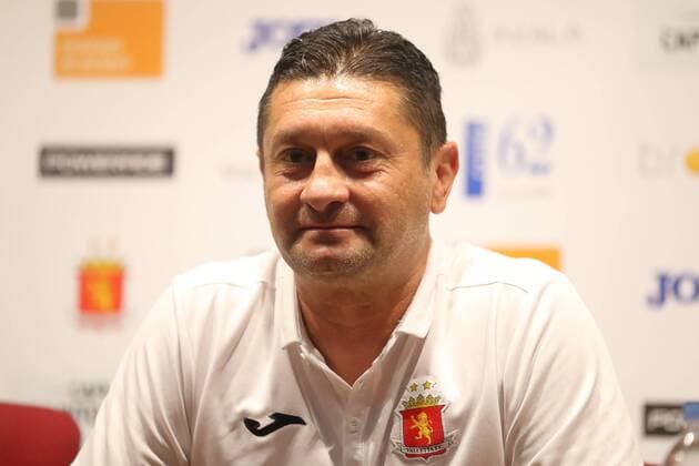 01 08 2018 - National Stadium, Ta Qali, Malta UEFA Europa League 2018 2019 Second Qualifying Round, 2nd Leg Valletta FC head coach Danilo Doncic speaks during his team s press conference PK Pressekonferenz ahead of the UEFA Europa League, Second Qualifying Round, second leg match between Valletta FC and HÅ K Zrinjski at the Centenary Stadium, Ta Qali, Malta on 02 August, 2018. Valletta FC v HÅ K Zrinjski UEL_18_19