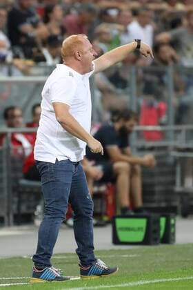 SOCCER - UEFA CL quali, Sturm vs Ajax GRAZ,AUSTRIA,01.AUG.18 - SOCCER - UEFA Champions League qualification, SK Sturm Graz vs AFC Ajax Amsterdam. Image shows head coach Heiko Vogel (Sturm). GEPAxpictures xChristianxWalgram