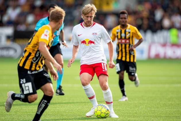 180802 Emil Forsberg or Leipzig during the UEFA Europe League qualifying match between Häcken and RB Leipzig on August 2, 2018 in Gothenburg  Copyright: MICHAELxERICHSEN BB180802MI025