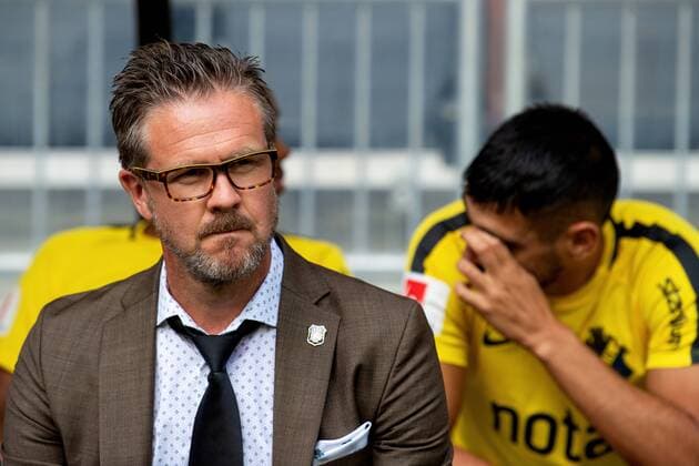 180802 coach Rikard Norling or AIK prior to the UEFA Europa League qualifying match between AIK and Nordsjälland on August 2, 2018 in Stockholm  Copyright: JONATHANxNÄCKSTRAND BB180802JN007