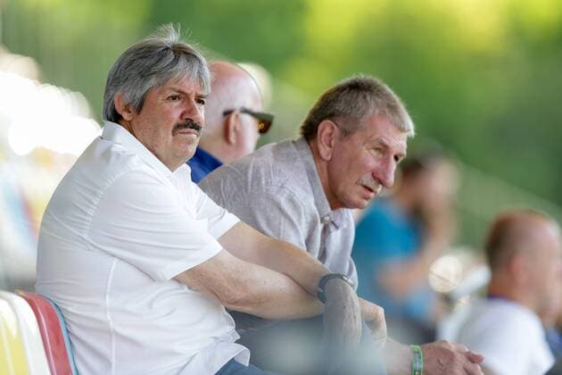 Paul Philipp (Praesident FLF - Fussballverband Luxemburg) 02.08.2018 Fussball Europa League Qualifikation, 2. Runde, Rückspiel, Saison 2018-2019 02.08.2018 LUX, ELQ, FC Progres Niederkorn (BEL) - Honved Budapest (HUN) Stade Municipal de la Ville de Differdange, Oberkorn 