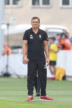 MYJAVA 02.08.2018 PILKA NOZNA LIGA EUROPY II RUNDA KWALIFIKACJI SECOND ROUND QUALIFICATION UEFA EUROPA LEAGUE AS TRENCIN - GORNIK ZABRZE NZ. MARCIN BROSZ TRENER (GORNIK) FOT. MICHAL CHWIEDUK FOKUSMEDIA NEWSPIX.PL --- Newspix.pl  180802CHW042