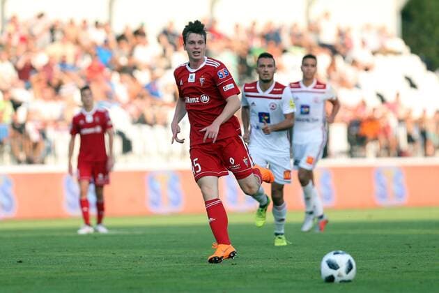 MYJAVA 02.08.2018 PILKA NOZNA LIGA EUROPY II RUNDA KWALIFIKACJI SECOND ROUND QUALIFICATION UEFA EUROPA LEAGUE AS TRENCIN - GORNIK ZABRZE NZ. ADAM RYCZKOWSKI (GORNIK) FOT. MICHAL CHWIEDUK FOKUSMEDIA NEWSPIX.PL --- Newspix.pl  180802CHW059