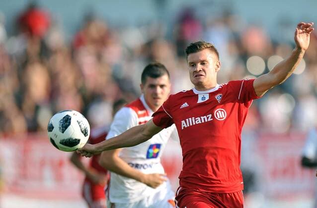 2018.08.02 Myjawa Pilka nozna Liga Europy Eliminacje Sezon 2018 2019 AS Trencin - Gornik Zabrze N z Konrad Nowak Foto Norbert Barczyk PressFocus NEWSPIX.PL 2018.08.02 Myjawa Football UEFA Europa League Season 2018 2019 AS Trencin - Gornik Zabrze Konrad Nowak Credit: Norbert Barczyk PressFocus --- Newspix.pl  20180802NB0069