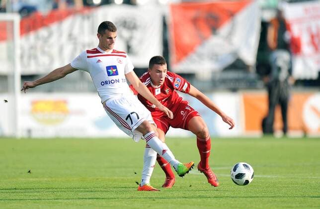 2018.08.02 Myjawa Pilka nozna Liga Europy Eliminacje Sezon 2018 2019 AS Trencin - Gornik Zabrze N z Antonio Mance Przemyslaw Wisniewski Foto Norbert Barczyk PressFocus NEWSPIX.PL 2018.08.02 Myjawa Football UEFA Europa League Season 2018 2019 AS Trencin - Gornik Zabrze Antonio Mance Przemyslaw Wisniewski Credit: Norbert Barczyk PressFocus --- Newspix.pl  20180802NB0076