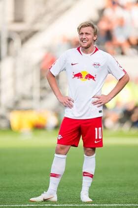 180802 Emil Forsberg or Leipzig during the UEFA Europe League qualifying match between Häcken and RB Leipzig on August 2, 2018 in Gothenburg  Copyright: MICHAELxERICHSEN BB180802MI061
