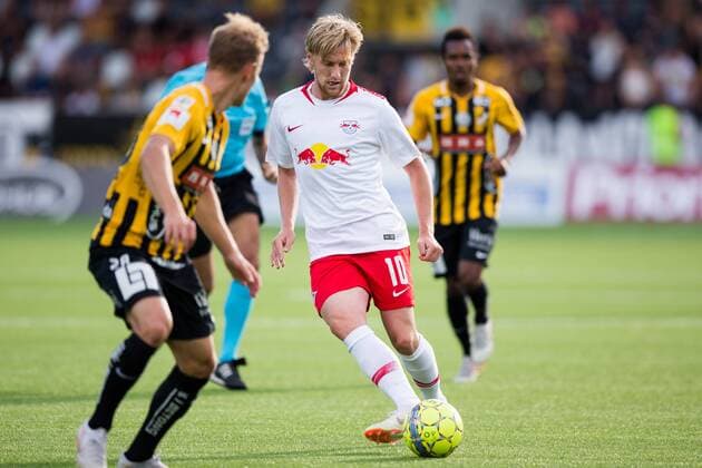 180802 Emil Forsberg or Leipzig during the UEFA Europe League qualifying match between Häcken and RB Leipzig on August 2, 2018 in Gothenburg  Copyright: MICHAELxERICHSEN BB180802MI075