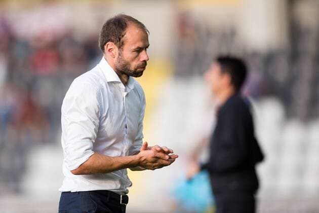 180802 Coach Andreas Alm of Häcken during the UEFA Europe League qualifying match between Häcken and RB Leipzig on August 2, 2018 in Gothenburg  Copyright: MICHAELxERICHSEN BB180802MI080