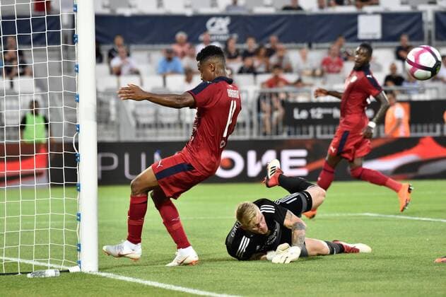 Francois Kamano (gir) FOOTBALL : Bordeaux vs Ventspils - 2eme Tour Qualification Europa League - Bordeaux - 02 08 2018 ThierryBreton Panoramic 