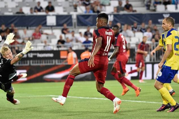 Francois Kamano (gir) FOOTBALL : Bordeaux vs Ventspils - 2eme Tour Qualification Europa League - Bordeaux - 02 08 2018 ThierryBreton Panoramic 