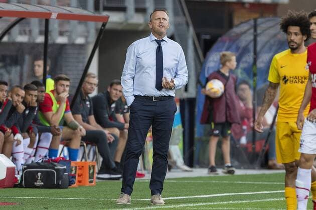 ALKMAAR , 02-08-2018 , AFAS Stadion ,season 2018 2019, Football, 2nd round Europa League qualification . AZ coach John van den Brom during the match AZ - FC Kairat AZ - FC Kairat  x2373313x