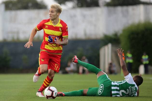 02.08.2018 VILA DO CONDE PLACA DA REPUBLICA ( PORTUGAL ) PILKA NOZNA ( FOOTBALL ) ELIMINACJE LIGA EUROPY SEZON 2018 2019 ( UEFA EUROPA LEAGUE ) - II RUNDA MECZ RIO AVE - JAGIELLONIA BIALYSTOK ( GAME ) NZ GUILHERME HAUBERT SITYA GABRIELZINHO FOTO KAMIL SWIRYDOWICZ CYFRASPORT NEWSPIX.PL --- Newspix.pl  20180802CSKS002