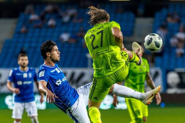 POZNAN 02.08.2018 LIGA EUROPY: LECH POZNAN - Szachtior Soligorsk - EUROPE LEAGUE: LECH POZNAN - SZACHTIOR SOLIGORSK NZ: Lech Poznan, szachtior soligorsk, DARKO JEVTIC FOT. MARCIN RAJCZAK 400MM NEWSPIX.PL --- Newspix.pl  180802__AY_6412