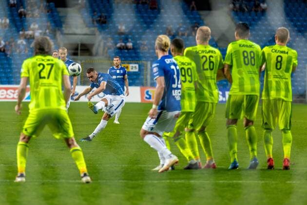 POZNAN 02.08.2018 LIGA EUROPY: LECH POZNAN - Szachtior Soligorsk - EUROPE LEAGUE: LECH POZNAN - SZACHTIOR SOLIGORSK NZ: Lech Poznan, szachtior soligorsk, MACIEJ GAJOS FOT. MARCIN RAJCZAK 400MM NEWSPIX.PL --- Newspix.pl  180802__AY_6439