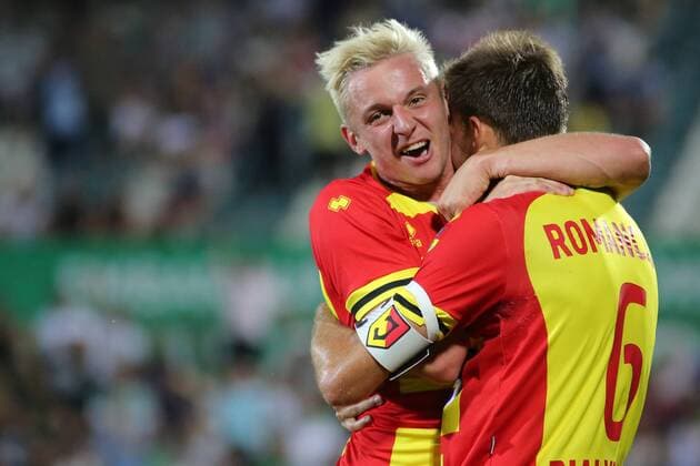 02.08.2018 VILA DO CONDE PLACA DA REPUBLICA ( PORTUGAL ) PILKA NOZNA ( FOOTBALL ) ELIMINACJE LIGA EUROPY SEZON 2018 2019 ( UEFA EUROPA LEAGUE ) - II RUNDA MECZ RIO AVE - JAGIELLONIA BIALYSTOK ( GAME ) NZ ARVYDAS NOVIKOVAS TARAS ROMANCZUK FOTO KAMIL SWIRYDOWICZ CYFRASPORT NEWSPIX.PL --- Newspix.pl  20180802CSKS013