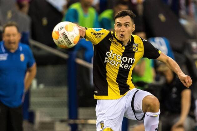 Vyacheslav Karavaev of Vitesse during the UEFA Europa League second round qualifying match between Vitesse Arnhem and FC Viitorul Constanta at the Gelredome on August 02, 2018 in Arnhem, The Netherlands UEFA Europa League 2018 2019 xVIxVIxImagesx xGerritxvanxKeulenxIVx 11656217