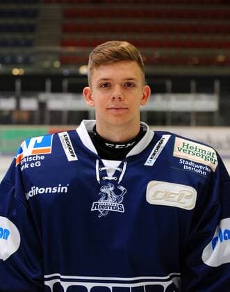 Iserlohn Germany 03 08 2018 DEL Team photo and player portraits Iserlohn Roosters Goalkeeper Jonas Neffin Iserlohn DeFodi521