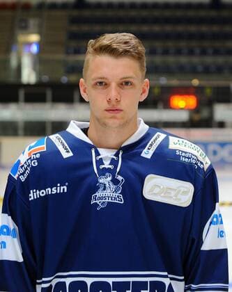 Iserlohn Germany 03 08 2018 DEL Team photo and player portraits Iserlohn Roosters Lean Bergmann Iserlohn DeFodi521