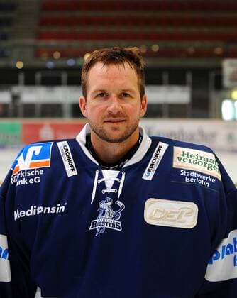 Iserlohn Germany 03 08 2018 DEL Team photo and player portraits Iserlohn Roosters Goalkeeper Mathias Lange Iserlohn DeFodi521
