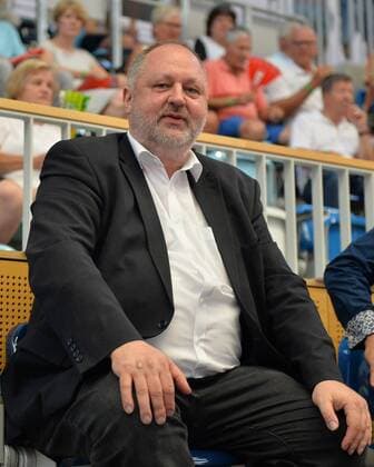 Handball Men Season 2018 19 Mini Turniner in the MBS Arena Japan 1 VfL Potsdam DHB President Andreas Michelmann 03 08 18 Copyright: xMichaelxHundtx xMatthiasxKochx