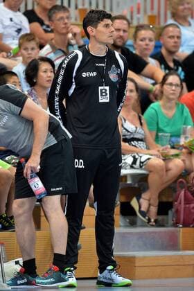 Handball Men Season 2018 19 Mini Turniner in the MBS Arena Japan 1 VfL Potsdam Head Coach Daniel Deutsch 1 VfL Potsdam 03 08 18 Copyright: xMichaelxHundtx xMatthiasxKochx