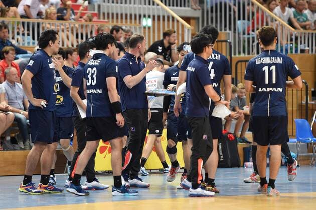 Handball Men Season 2018 19 Mini Turniner in the MBS Arena Füchse Berlin Japan Head Coach Dagur Sigurdsson Japan in a break 03 08 18 Copyright: xMichaelxHundtx xMatthiasxKochx
