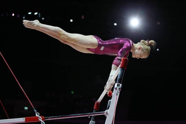 Irina Komnova RUS during team final and all round final of 2018 European Juniors Artistics Championships in Glasgow 03 08 2018