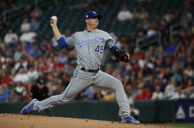 August 3, 2018 - Minneapolis, MN, USA - Kansas City Royals pitcher Heath Fillmyer throws against the Minnesota Twins on Friday, Aug. 3, 2018, at Target Field in Minneapolis. Kansas City at Minnesota - ZUMAm67_ 20180803_zaf_m67_024 Copyright: xAlexxKormannx