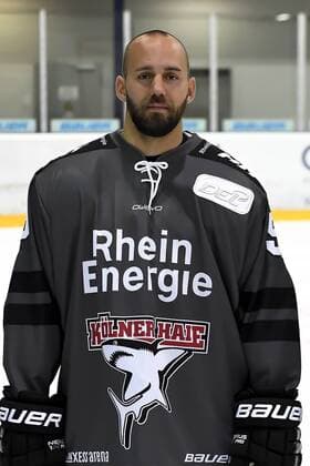 Ice Hockey DEL team photo and player portraits Kölner Haie Koelns Felix Schuetz No. 55 wd