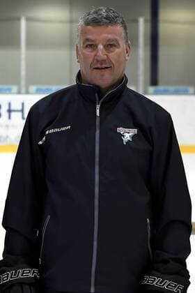 Ice Hockey DEL team photo and player portraits Kölner Haie Koelns Co coach Greg Thomson wd