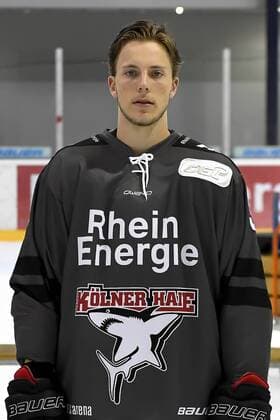 Ice Hockey DEL team photo and player portraits Kölner Haie Koelns Dani Bindels Nr 37 wd