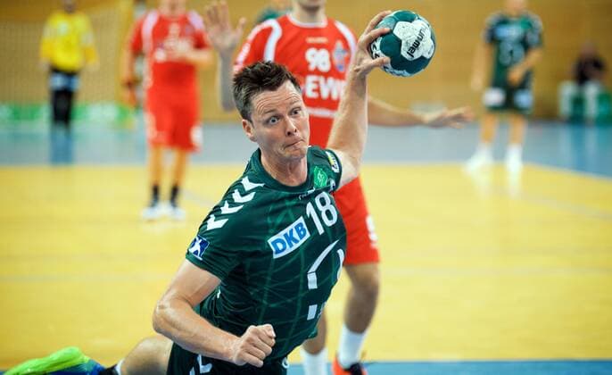 Handball 03 08 2018 Start of the season 2018 2019 FLITZTURNIER in the MBS Arena Potsdam FÜCHSE Berlin geg 1 VfL Potsdam Hans LINDBERG 18 Füchse