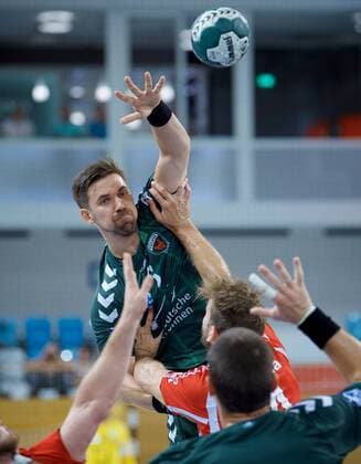 Handball 03 08 2018 Season opener 2018 2019 FLITZTURNIER in the MBS Arena Potsdam FUZE Berlin geg 1 VfL Potsdam Fabian WIEDE 3 Fuechse