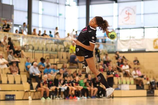 Goal of Delaila Amega Metzingen Wittlich Handball Cup Handball 04 08 2018 Wittlich Handball Cup Handball 04 08 2018 Wittlich Copyright: xEIBNER RenexWeissx EP_RWS