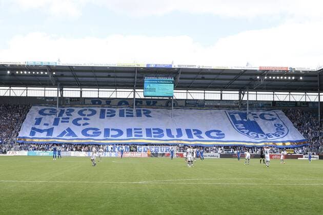 choreography of magdeburger fans Football 2 Bundesliga 1 FC Magdeburg FC St Pauli xtgx