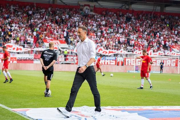GER Soccer Men Season 2018 2019 2 BL 04 08 2018 SSV Jahn Regensburg vs FC Ingolstadt 04 Achim Beierlorzer Coach SSV Jahn Regensburg