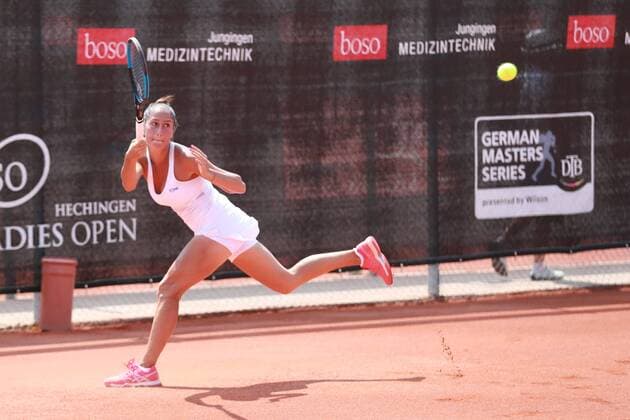 Cristina Dinu Rumaeninen in her match against Sopia Schapatawa Georgia 21 boso Ladies Open Hechingen on 05 08 2018 21 boso Ladies Open Hechingen on 05 08 2018 Hechingen Copyright: xEIBNER Benjamin_Laux EP_BLU