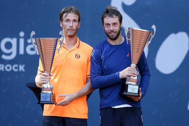 Gdynia, 05.08.2018 Miedzynarodowy Turniej Tenisowy Sopot Open. Final gry pojedynczej. Gdynia. Polska, International Tenis ATP Tennis Herren Challenger Sopot Open. Singles final. Gdynia. Poland, NZ:Daniel Gimena-Traver (ESP), Paolo Lorenzi (ITA) Fot. Tomasz Zasinski 058sport.pl NEWSPIX.PL --- Newspix.pl  20180805_C5D_6632_315_ZAS