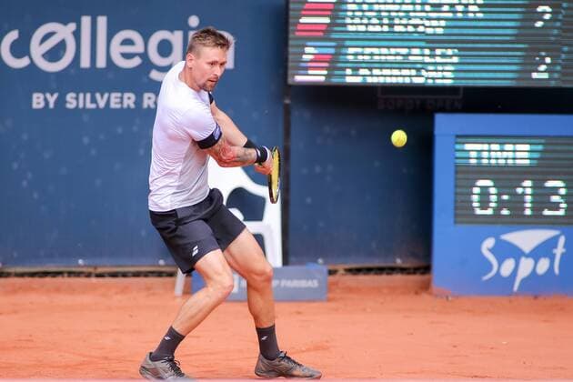 Gdynia, 05.08.2018 Miedzynarodowy Turniej Tenisowy Sopot Open. Final gry podwojnej. Gdynia. Polska, International Tenis ATP Tennis Herren Challenger Sopot Open. Doubles final. Gdynia. Poland, NZ:Mateusz Kowalczyk (POL) Fot. Tomasz Zasinski 058sport.pl NEWSPIX.PL --- Newspix.pl  20180805_IMG_3280_041_ZAS