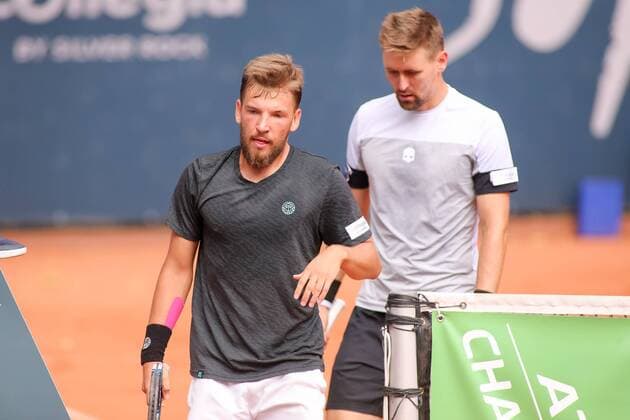 Gdynia, 05.08.2018 Miedzynarodowy Turniej Tenisowy Sopot Open. Final gry podwojnej. Gdynia. Polska, International Tenis ATP Tennis Herren Challenger Sopot Open. Doubles final. Gdynia. Poland, NZ:Szymon Walkow (POL), Mateusz Kowalczyk (POL) Fot. Tomasz Zasinski 058sport.pl NEWSPIX.PL --- Newspix.pl  20180805_IMG_3426_359_ZAS