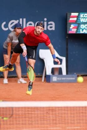 Gdynia, 05.08.2018 Miedzynarodowy Turniej Tenisowy Sopot Open. Final gry podwojnej. Gdynia. Polska, International Tenis ATP Tennis Herren Challenger Sopot Open. Doubles final. Gdynia. Poland, NZ:Nathaniel Lammons (USA) Fot. Tomasz Zasinski 058sport.pl NEWSPIX.PL --- Newspix.pl  20180805_IMG_3434_361_ZAS