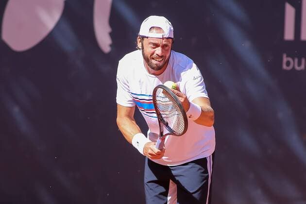 Gdynia, 05.08.2018 Miedzynarodowy Turniej Tenisowy Sopot Open. Final gry pojedynczej. Gdynia. Polska, International Tenis ATP Tennis Herren Challenger Sopot Open. Singles final. Gdynia. Poland, NZ:Paolo Lorenzi (ITA) Fot. Tomasz Zasinski 058sport.pl NEWSPIX.PL --- Newspix.pl  20180805_IMG_3574_224_ZAS