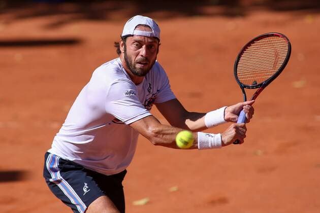 Gdynia, 05.08.2018 Miedzynarodowy Turniej Tenisowy Sopot Open. Final gry pojedynczej. Gdynia. Polska, International Tenis ATP Tennis Herren Challenger Sopot Open. Singles final. Gdynia. Poland, NZ:Paolo Lorenzi (ITA) Fot. Tomasz Zasinski 058sport.pl NEWSPIX.PL --- Newspix.pl  20180805_IMG_3745_275_ZAS