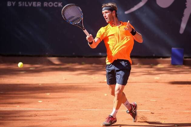 Gdynia, 05.08.2018 Miedzynarodowy Turniej Tenisowy Sopot Open. Final gry pojedynczej. Gdynia. Polska, International Tenis ATP Tennis Herren Challenger Sopot Open. Singles final. Gdynia. Poland, NZ:Daniel Gimena-Traver (ESP) Fot. Tomasz Zasinski 058sport.pl NEWSPIX.PL --- Newspix.pl  20180805_IMG_3881_299_ZAS